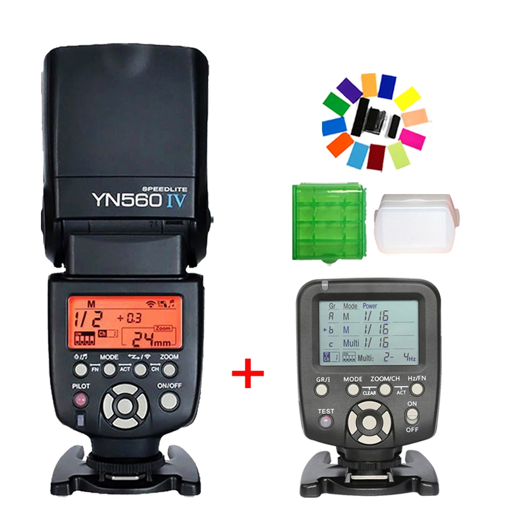 

Yongnuo YN560IV 560IV Speedlite Speedlight + YN560-TX Wireless Flash Controller for Canon DSLR Cameras 5D 60D 6D 7D 60D 5D3