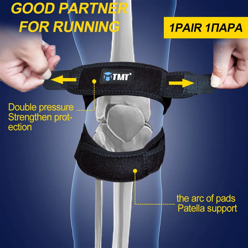 TMT Сота Мешхед Дышащий Регулируемые Спортивный Альпинизм Баскетбол Колено Поддержки Брейс Рукава Коленной Гвардии Protector Поддержка