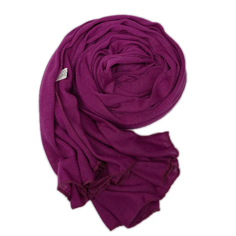 women plain bubble cotton jersey scarf Head hijab wrap solid color headband shawls foulard femme muslim hijabs store - Цвет: 11