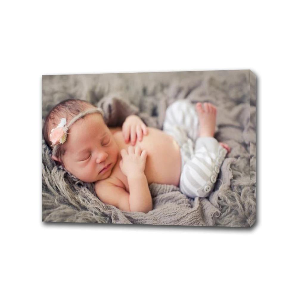 

Custom Newborn Photo Memories to Canvas Art For Home Decoration Wall