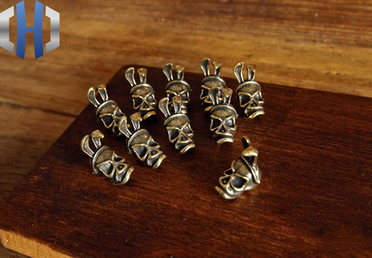 Латунные DIY Аксессуары Череп Кролик Девочка нож бусы кулон EDC|Уличные