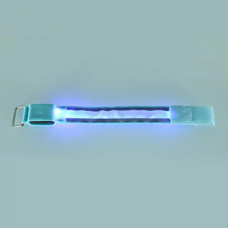 blue 1 шт. светодиодный светоотражающий светильник, нарукавная повязка на руку, ремень безопасности для ночных видов спорта, бега, велоспорта, ремешок на руку, браслеты на запястье - Цвет: blue