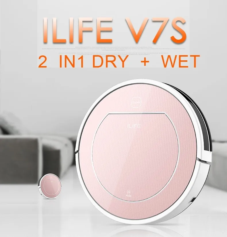 ГОРЯЧИЕ ПРОДАЖИ Многофункциональное ILIFE V7S Робот Пылесос Влажной и Сухой для Дома