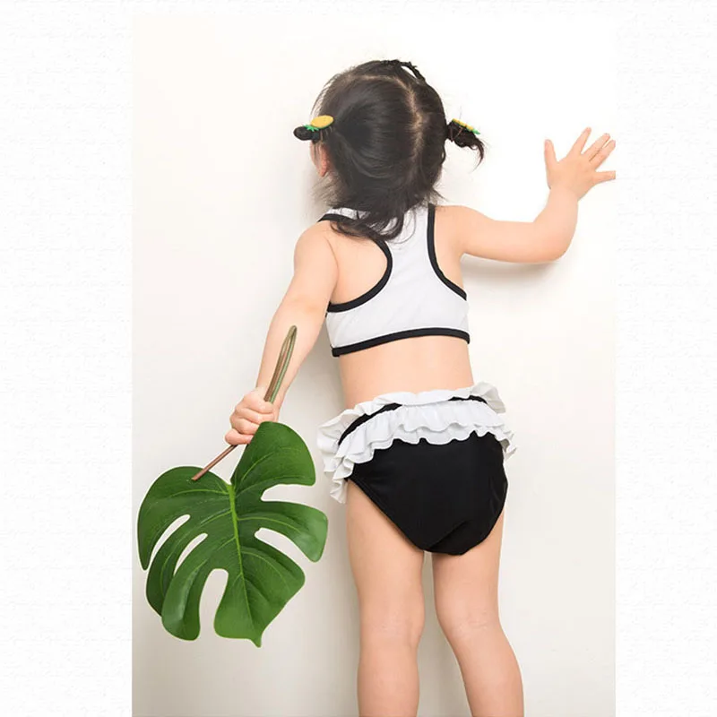 Children Girls One Piece Swimsuits High Waist Bikini Set Kids Toddler Baby Swimwear Outdoor Beachwear Beach Sea Swimming Pool (3)