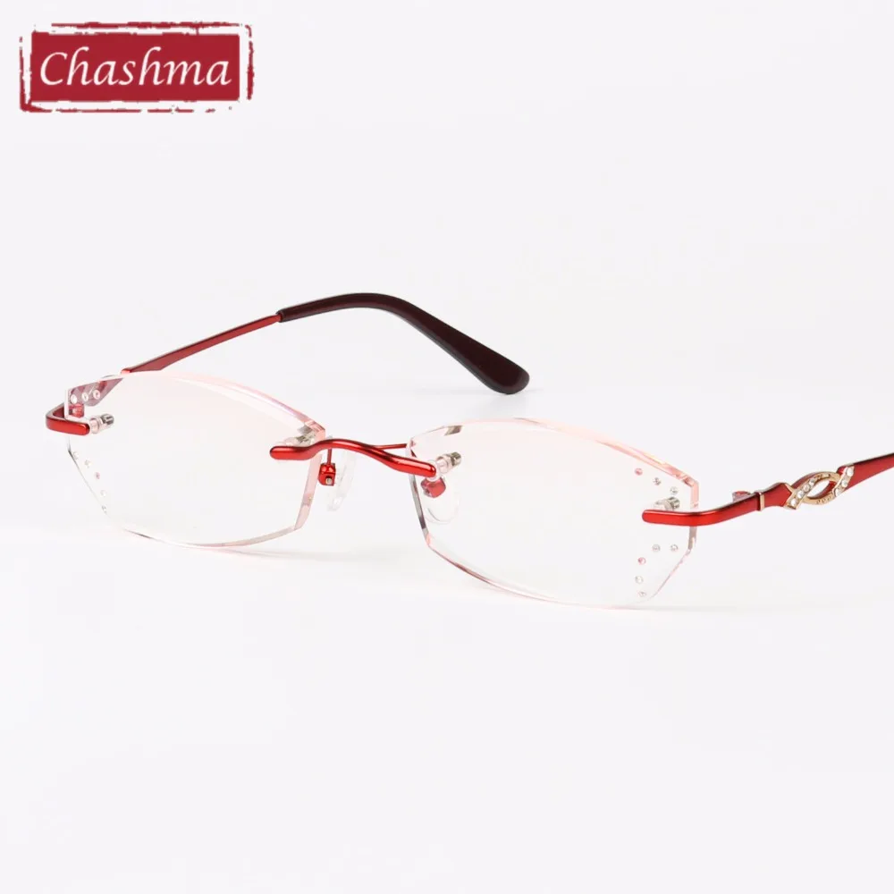 Buy Chashma Fashion Diamond Trimmed Prescription Frame Quality Eyeglasses Red