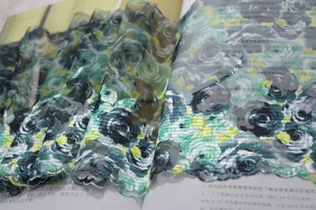 

somelace 19CM Width (2yards/lot)Embroidered chinese ink Hight quality lace fabrics embroidered lace trim