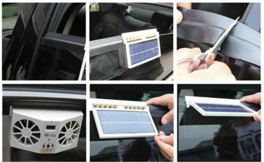 Мини солнечный автомобиль авто Окно Вентиляционное отверстие вентилятор Кондиционер Прохладный Вентилятор