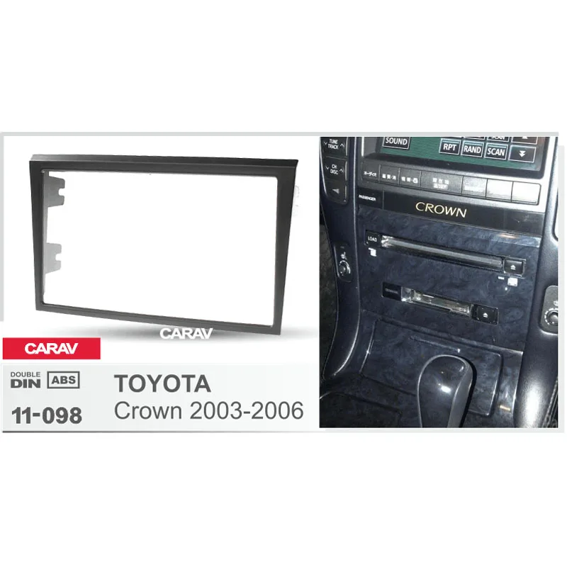 

Doble Din Radio Fascia for TOYOTA Crown Stereo Audio Panel Mount Installation Dash Kit Adjusting Frame Adapter CARAV 11-098