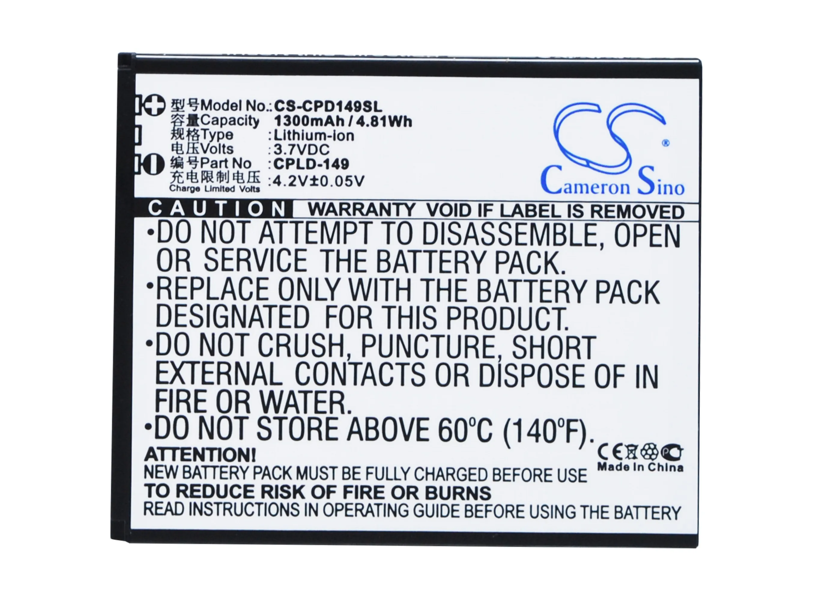 Cameron Sino 1300mAh аккумулятор CPLD 149 для Coolpad 5261|Аккумуляторы мобильных телефонов| |