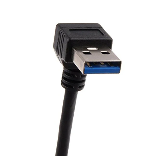 USB 3,0 прямой угол 90 градусов удлинитель адаптер «Папа-мама» шнур, 20 см