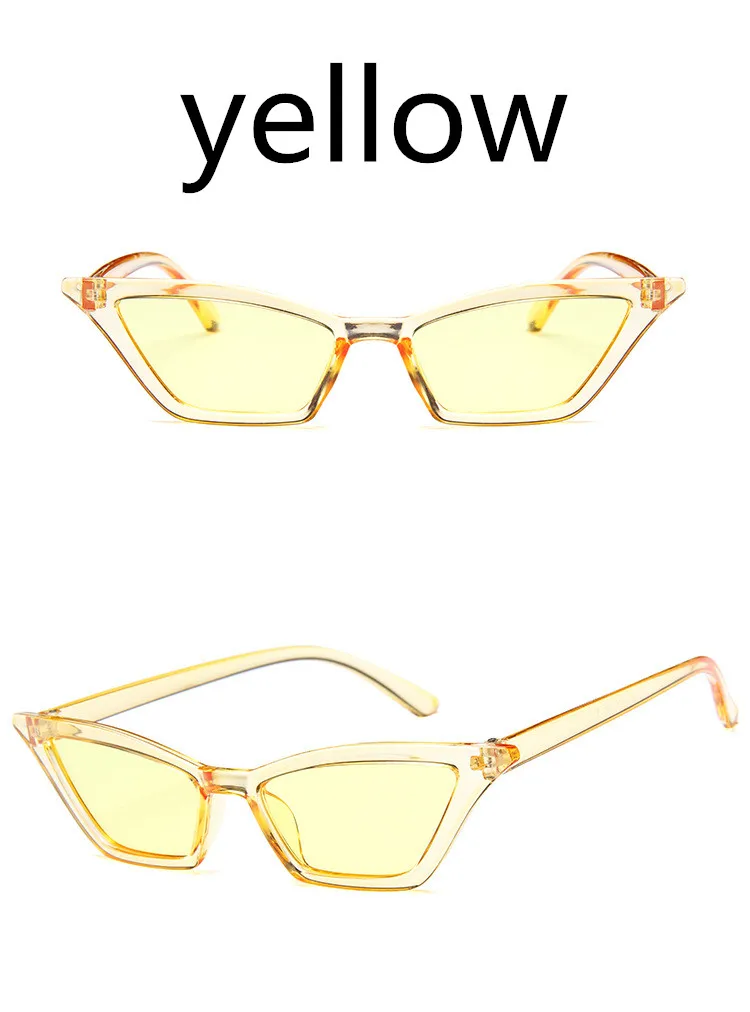 ASUOP2018 new ladies fashion cat eye sunglasses men's high-end brand square glasses transparent color UV400 popular classic gogg (5)