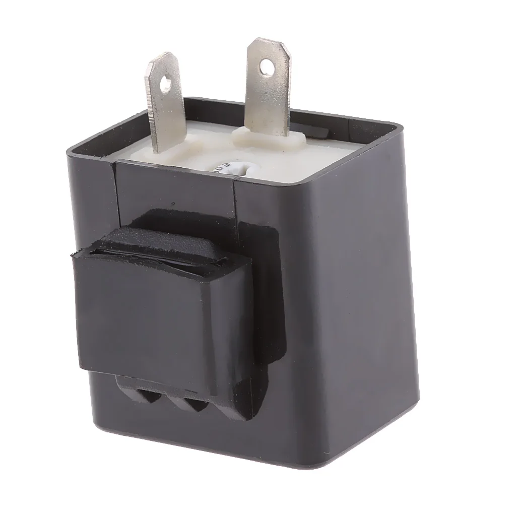 

12V Waterproof Motorcycle Plastic 2 Pin Speed Adjustable LED Indicator Flasher Relay Resistor Fix Black