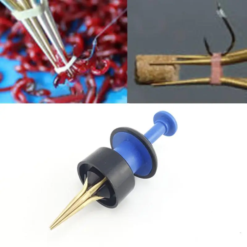

1PC Copper Parts Bloodworm Lures Granule Angleworm Clip Carp Fishing Bander Pellet Plier Worm Lobworm Maggots Load Tool