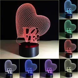 Прекрасный 3D светодио дный ночь 7 цветов RGB сенсорный пульт меч Купидона настольная лампа батареи украшения для мальчиков и девочек День