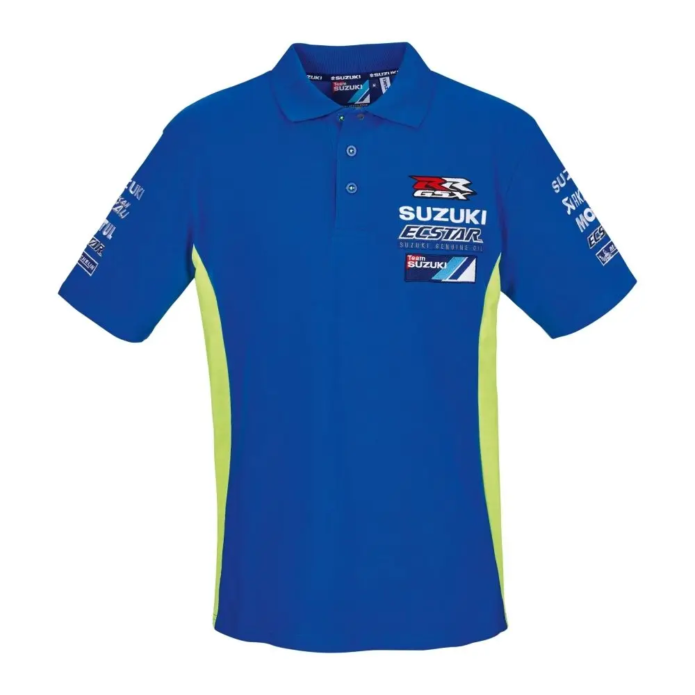 

New 2018 Moto GP For Suzuki Team ecstar Mens Polo Shirt Motor Sport GRX Men's Race Polo Shirt Racing Clothing T-shirt
