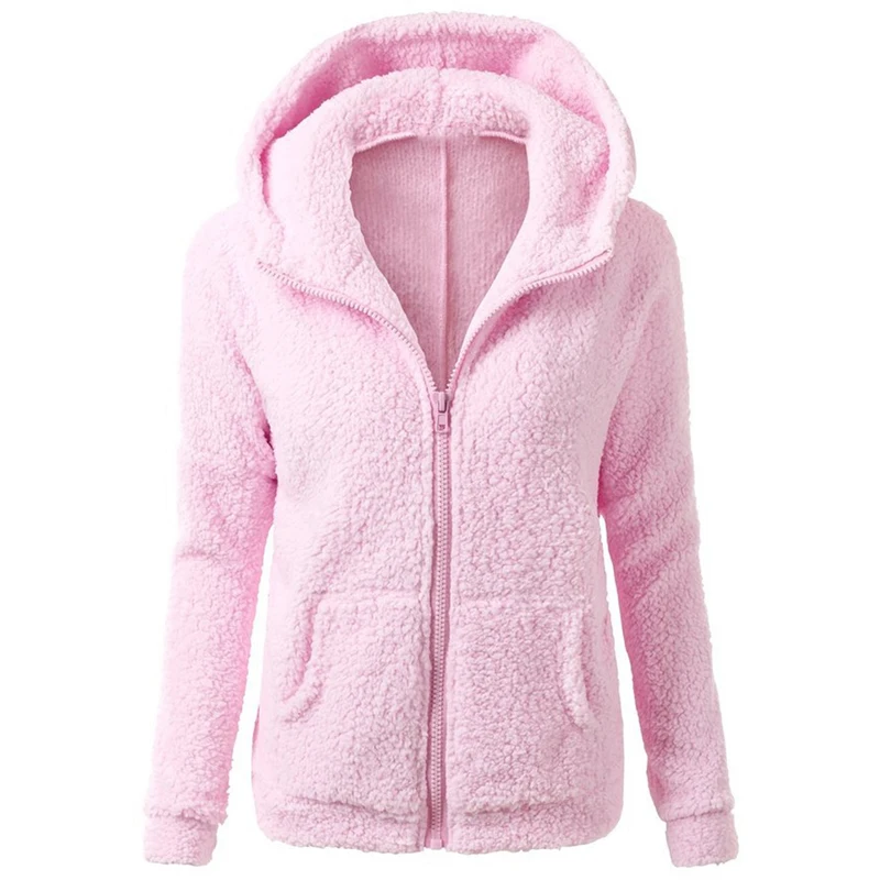 

New Plush Warm Women Fleece Hoodies Winter Warm Hooded Long Sleeve Zipper Thicken Coat Outwear Sudaderas Jacket Sweatshirts