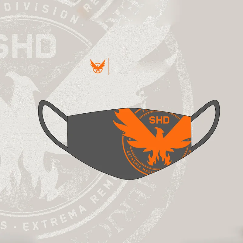 

2019 Tom Clancy's The Division 2 Cosplay Mask Cotton Mask with Logo for Women Men Party Halloween Props