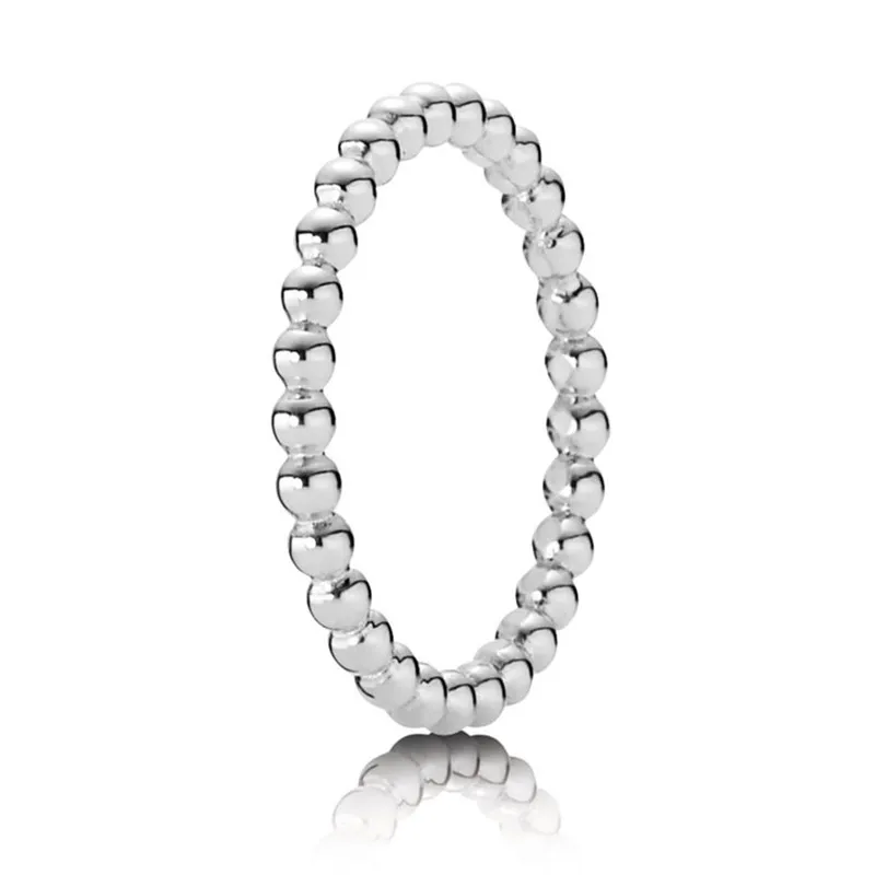 

100% Real 925 Sterling Silver Basic Bubble Silver Ring For Women Engagement Anniversary Gift Fine Europe Jewelry Original