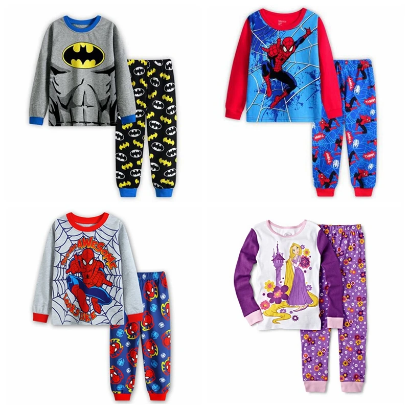 Новинка; комплект из 2 предметов; новое Брендовое хлопковое ночное белье для малышей; пижамы для девочек с изображением Эльзы и Анны; детская пижама; комплект домашней одежды