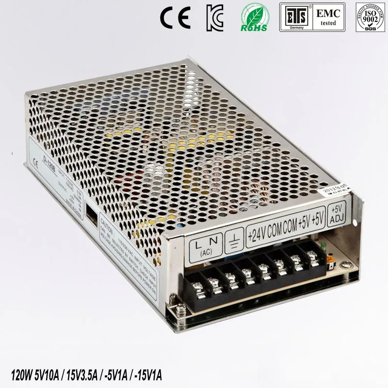 

quad output power supply 120W 5V 15V -5V -15V power suply Q-120C Amultiple output ac/dc power supply