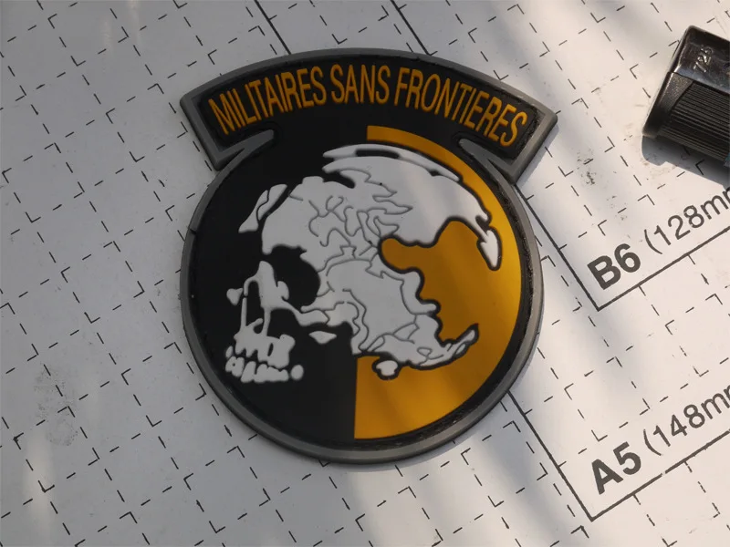 Металлическая Шестерня твердая MGS PEACE WALKER MILITAIRES SANS FRONTIERES MSF армии США патч ПВХ значок