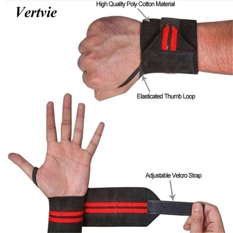 Vertvie Powerlifting эластичные бинты для запястья тяжелая атлетика бодибилдинг ремешок