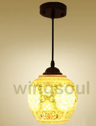 

Double Twelve Cheap Chinese Chinese style ceramic lamp Restaurant lights hallway corridor balcony foyer chandelier lighting