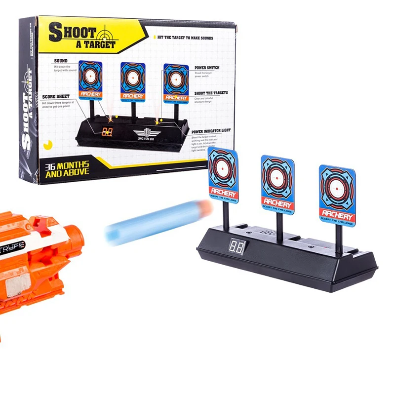 Стрельба цифровая цель забивая пушки бластер для Nerf мишень игрушки активного