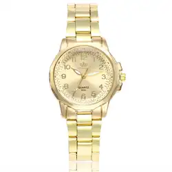 Reloj Mujer Marcas famosas de Lujo 2018 Для женщин Мода Нержавеющая сталь Группа Аналоговые Кварцевые Круглый наручные часы элегантные женские часы