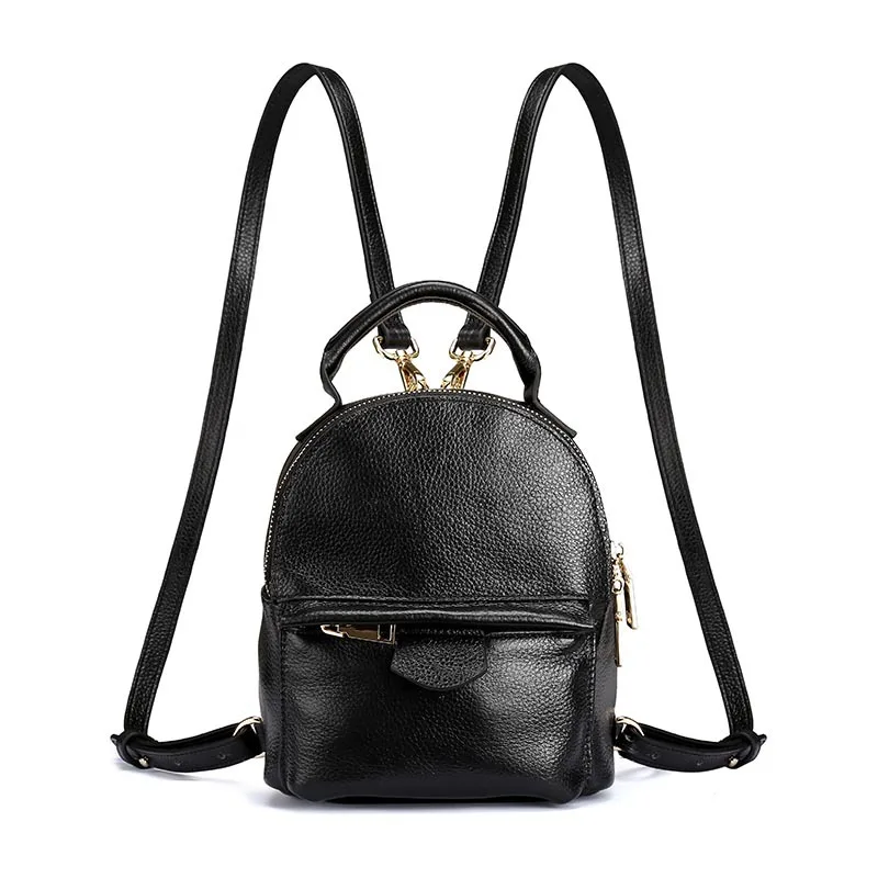 AETOO Женская мода Корейская версия кожаная сумка для отдыха сплошной цвет маленькая сумка мини верхний слой личи p - Цвет: 1