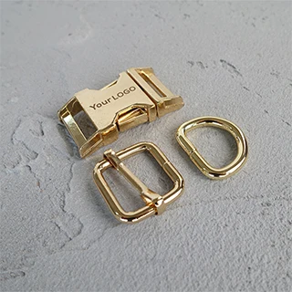 Gold 20 компл./лот(металлическая пряжка+ Регулируемая пряжка+ d-кольцо/комплект) обеспечивают лазерную гравировку услуги по индивидуальному заказу логотипа 20 мм высокого качества 4 цвета - Цвет: Gold
