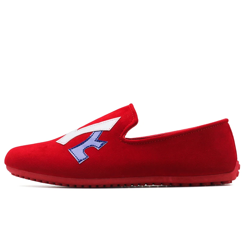Мужские мокасины без шнурков на плоской подошве; мужские водонепроницаемые мокасины в британском ретро-стиле; лоферы; Chaussure Hombre; повседневная мужская обувь для вождения - Цвет: red