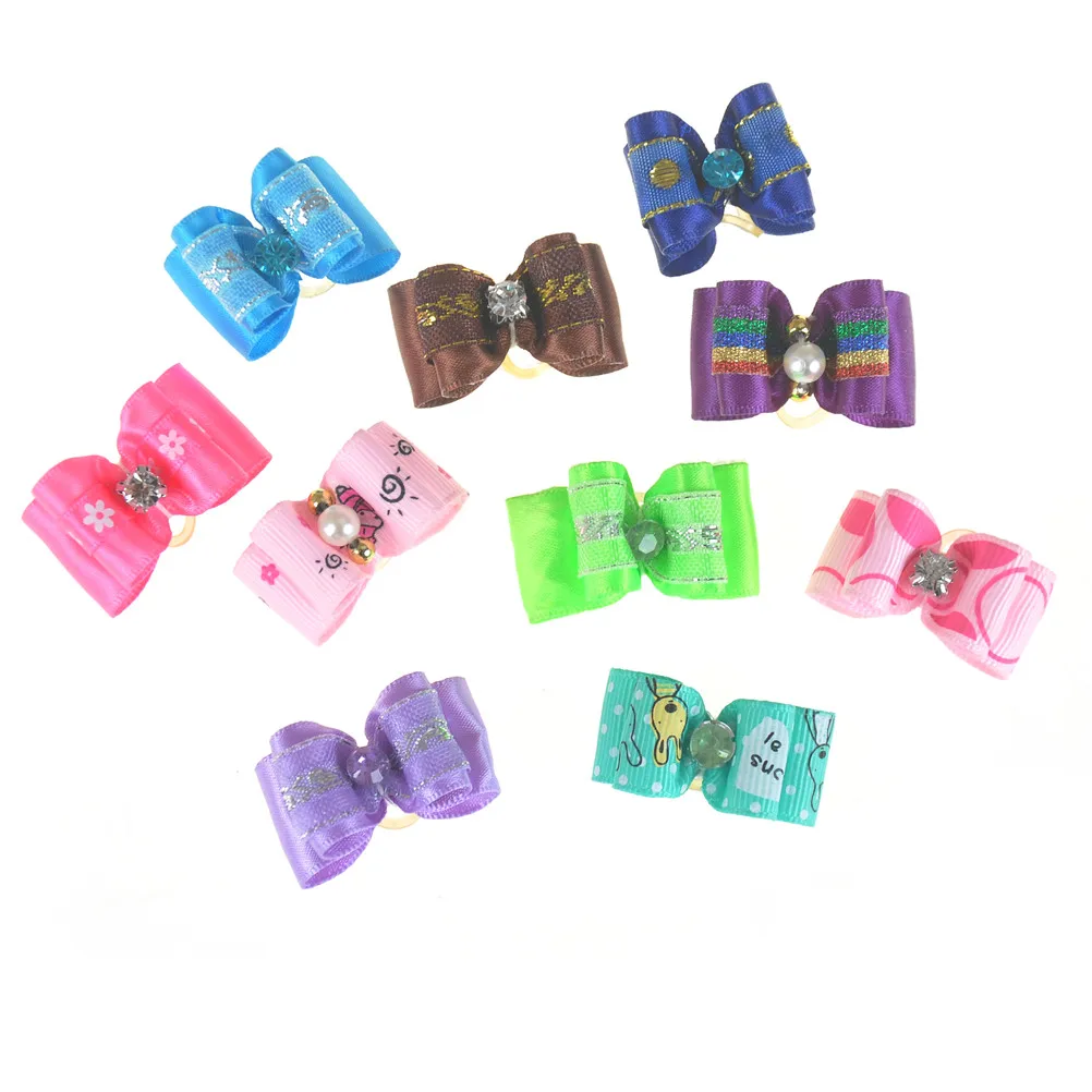 10 Pcs/lot Boutique Products Cute Pet Headwear for Small Dogs Handmade Dog Bow Grooming Bows For Puppy Accessories | Дом и сад