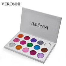VERONNI блестящая палитра теней для век 15 цветов водостойкая стойкая косметика для глаз Фирменная Новинка Прямая поставка