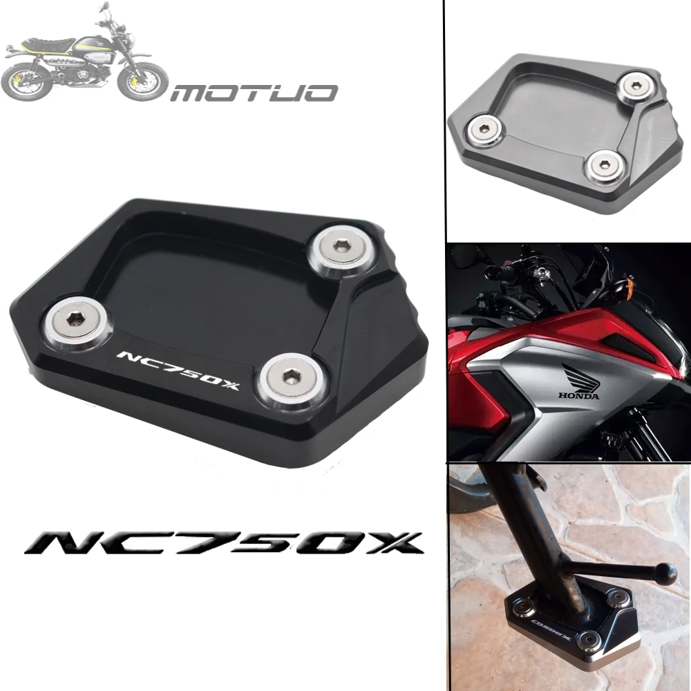 

CNC Billet Aluminum Kickstand Foot Plate Side Stand Extension Pad Enlarge Extension For HONDA NC 750 X NC750X NC 750X 2012-2014