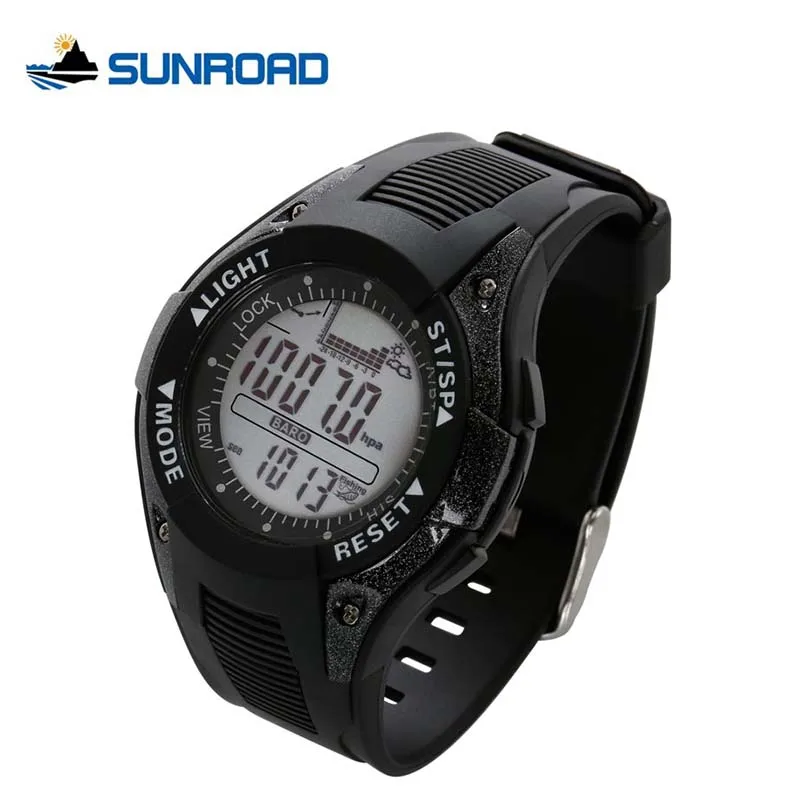 

SUNROAD Fishing Watch Men Weather Forecast Barometer Altimeter Thermometer Luxury Brand Backlight Waterproof Digital Mens Watch