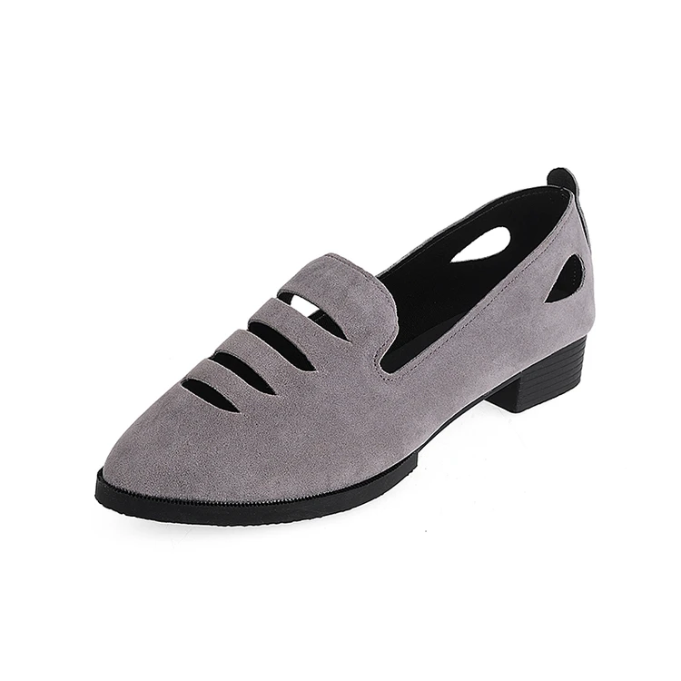 

Sexy Women Low Heel Pumps Spring summer Autumn Flock Plain Shallow Slip On Female Pumps Shoes Ladies Casual Hollow Single Shoes