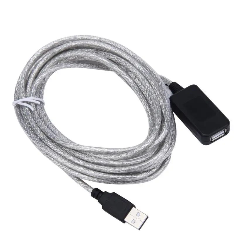 

Hot Selling 5M USB Active Repeater Cable Extension Cable Adapter Lead For Computer Plug Extender Sep30