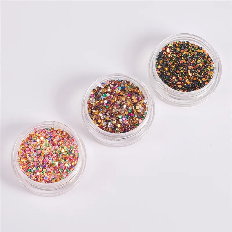 

Round Shape 3 Colors Nail Glitter Sequins Nail Art Decoration