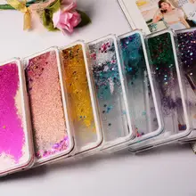 Жидкий Блестящий блестящий чехол для iPhone X, прозрачный динамический чехол для iPhone 4 4G 4S SE 5 5G 5S 5C 6 6S 7 8 Plus, чехол для воды