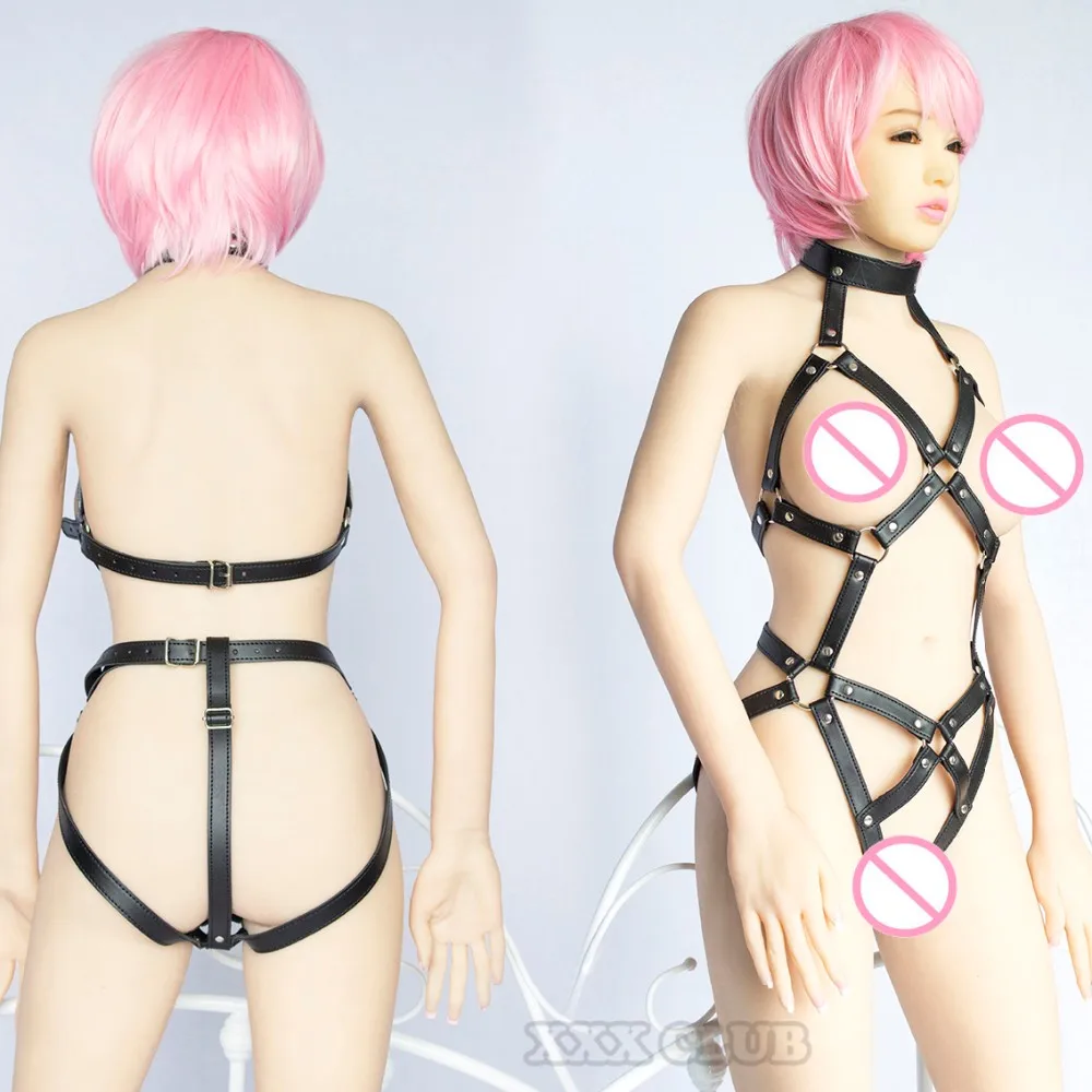 Submissive Sissy Leather Body Harness