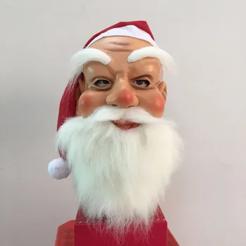 

Education Toys Realistic outdoor ornament chrismas mask Santa Claus costume Funny Super soft The Santa Claus Mask Wig Beard Mask