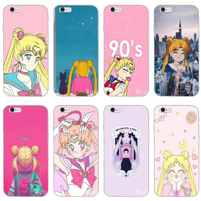 

Silicone Case kawaii Anime Sailor Moon For LG G5 G6 G7 Q6 Q7 Q8 Q9 V20 V30 X Power 2 3 K4 K7 K8 K10 2017 For OnePlus 3T 5T 6T