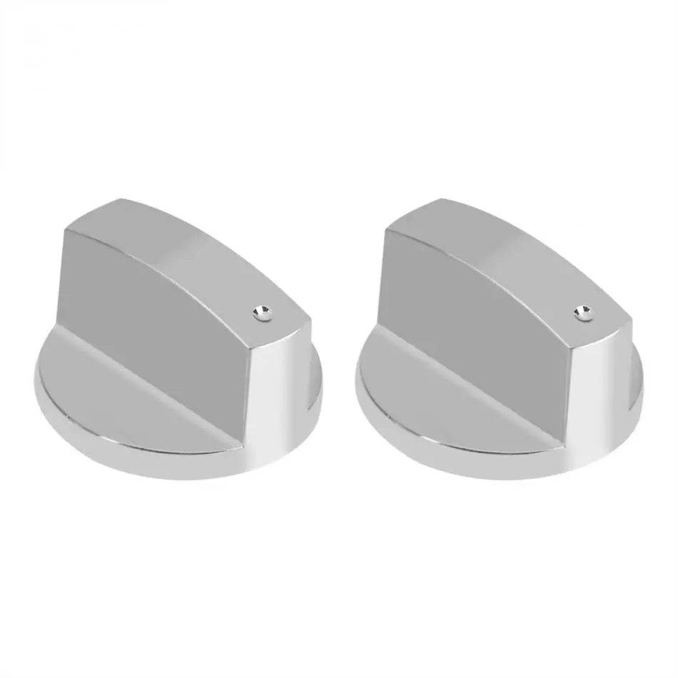 

2Pcs/Set Universal Gas Stove Knobs Metal Cooker Oven Hob Kitchen Switch Control Home Kitchen Rotary Switches Silver