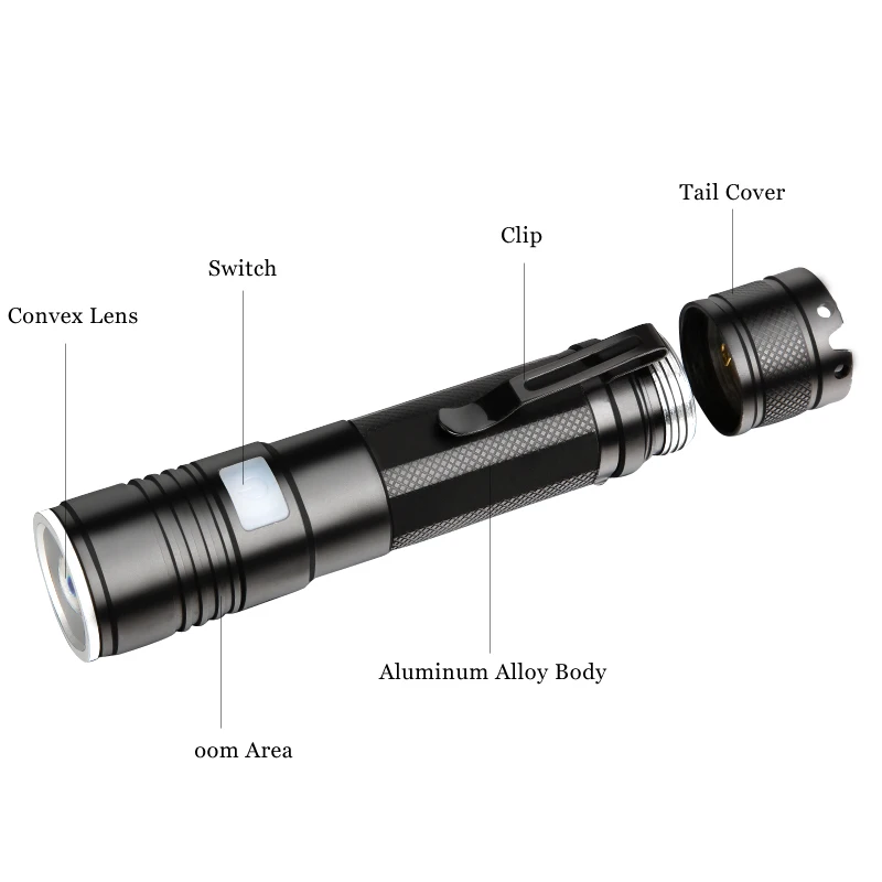 YAGE 337C XM-L Q5 3800LM Aluminum Waterproof Zoomable CREE LED Flashlight Torch Light for 18650 Rechargeable Battery USB 5-Modes YAGE 337C XM-L Q5 3800LM Aluminum Waterproof Zoomable CREE LED Flashlight Torch Light for 18650 Rechargeable Battery USB 5-Modes