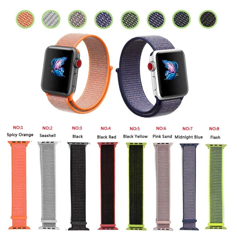 Joyozy 2017Flash Sport Loop для apple Watch ремешок нейлоновый ремешок apple uhr serise 3 2 1 iwatch ремешок 42 мм 38 мм мягкий дышащий тканый