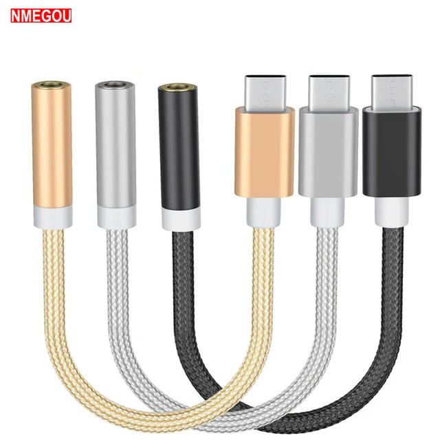 Type C 3.5mm Jack Headphone Adapter Usb 3.5 Audio Aux Cable Huawei P30 P20  Pro - Mobile Phone Adapters & Converters - Aliexpress