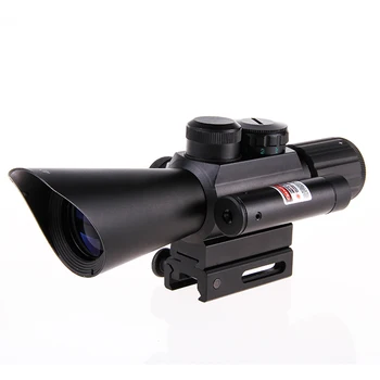 

M7 Tactical 4X30 Riflescope illuminated Tactical Rifle Sceen Scope Hunting Scope with Red/Green Laser