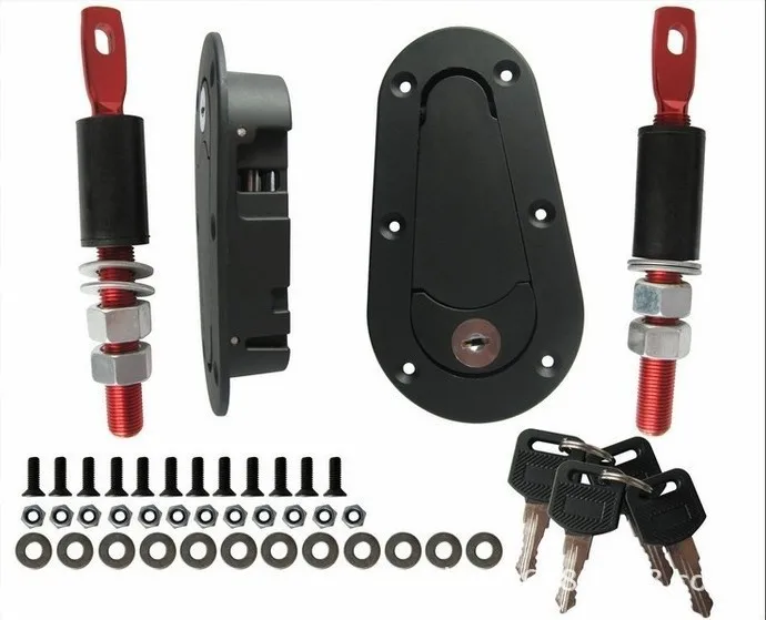 Universal Car Mount Plus Flush Hood Latch Pin With Key Locking