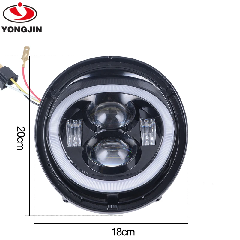 

Black LED headlight with halo For Vespa GTS 300 Motorcycle